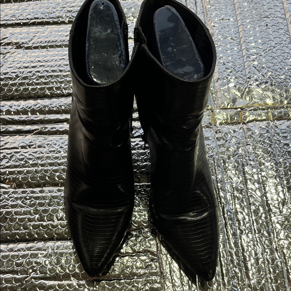 JustFab Sleek Black Ankle Booties